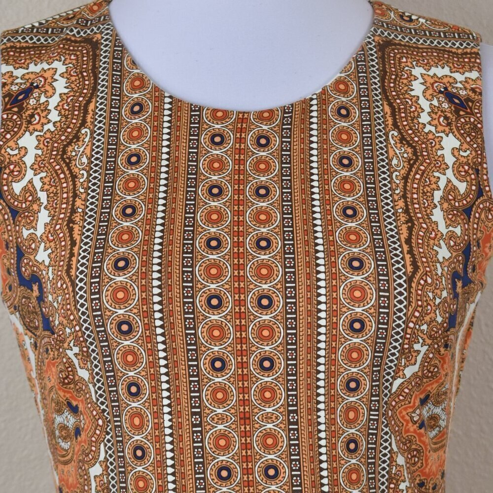 J. McLaughlin Gold Paisley Catalina Cloth Sophia Sheath Dress - S - Picture 2 of 10